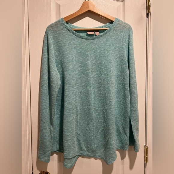 Chico’s lightweight polyester blend sparkle sweater size 2 (12) - Picture 1 of 5